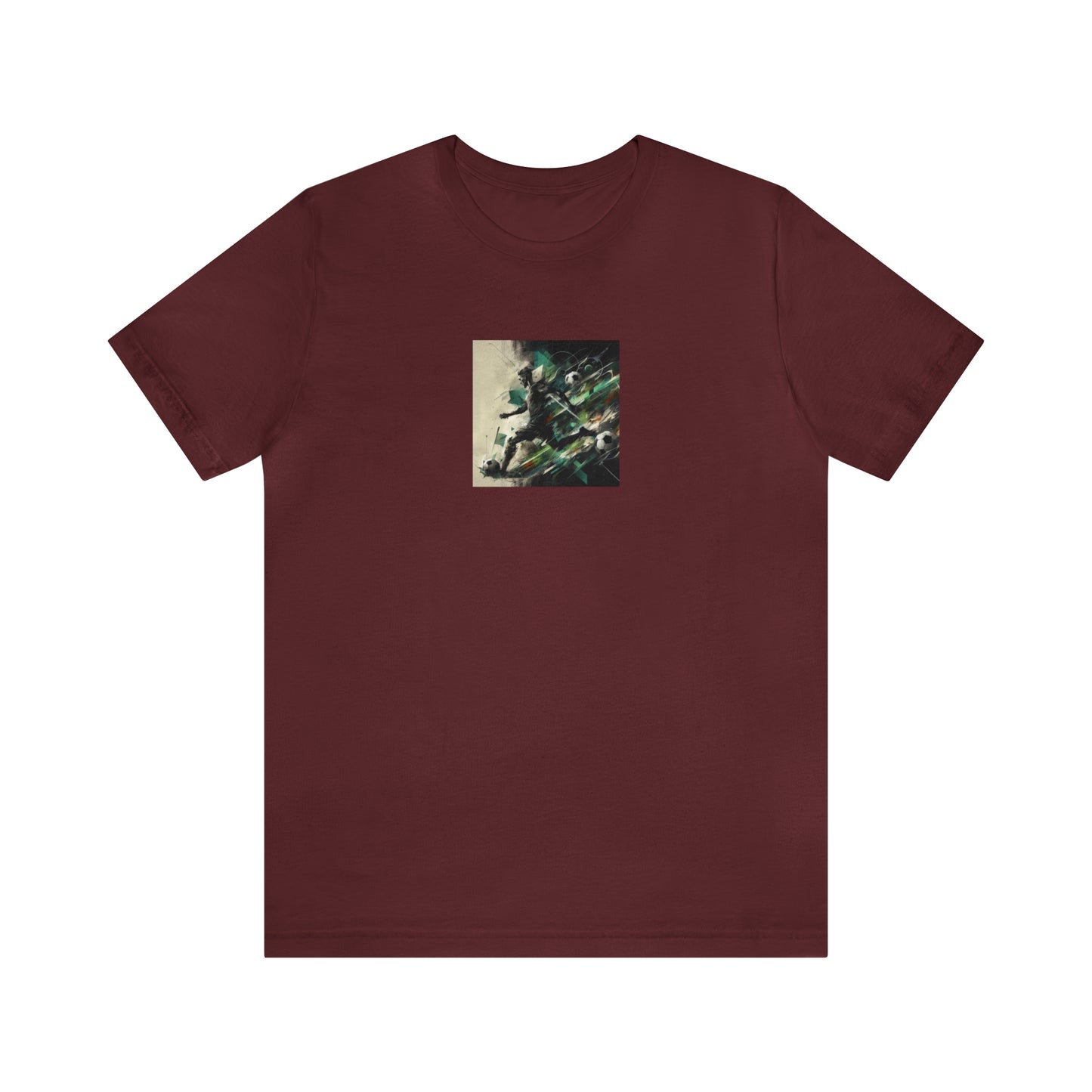 Emerald Abstract Football Tee - Unisex Jersey Short Sleeve Tee