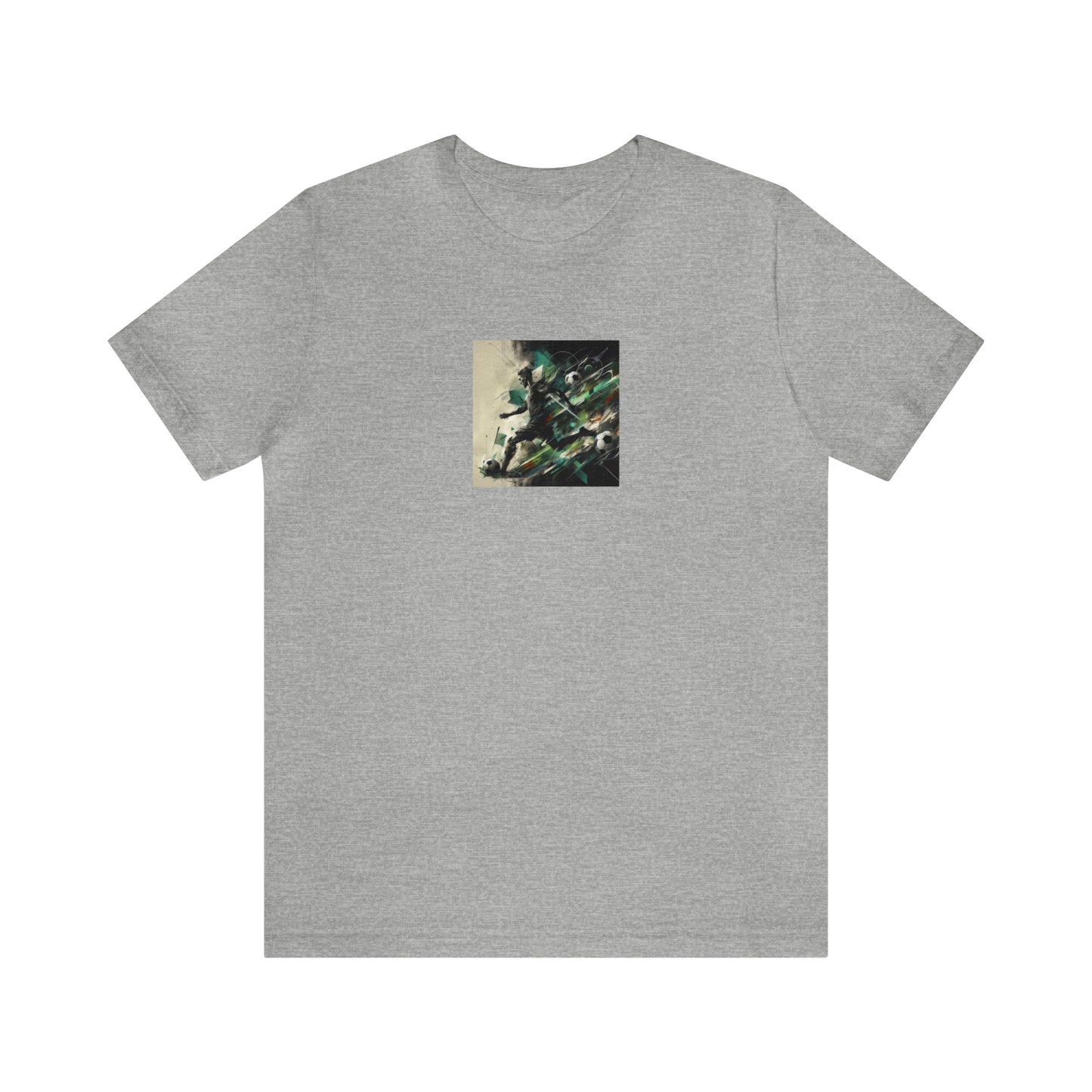 Emerald Abstract Football Tee - Unisex Jersey Short Sleeve Tee