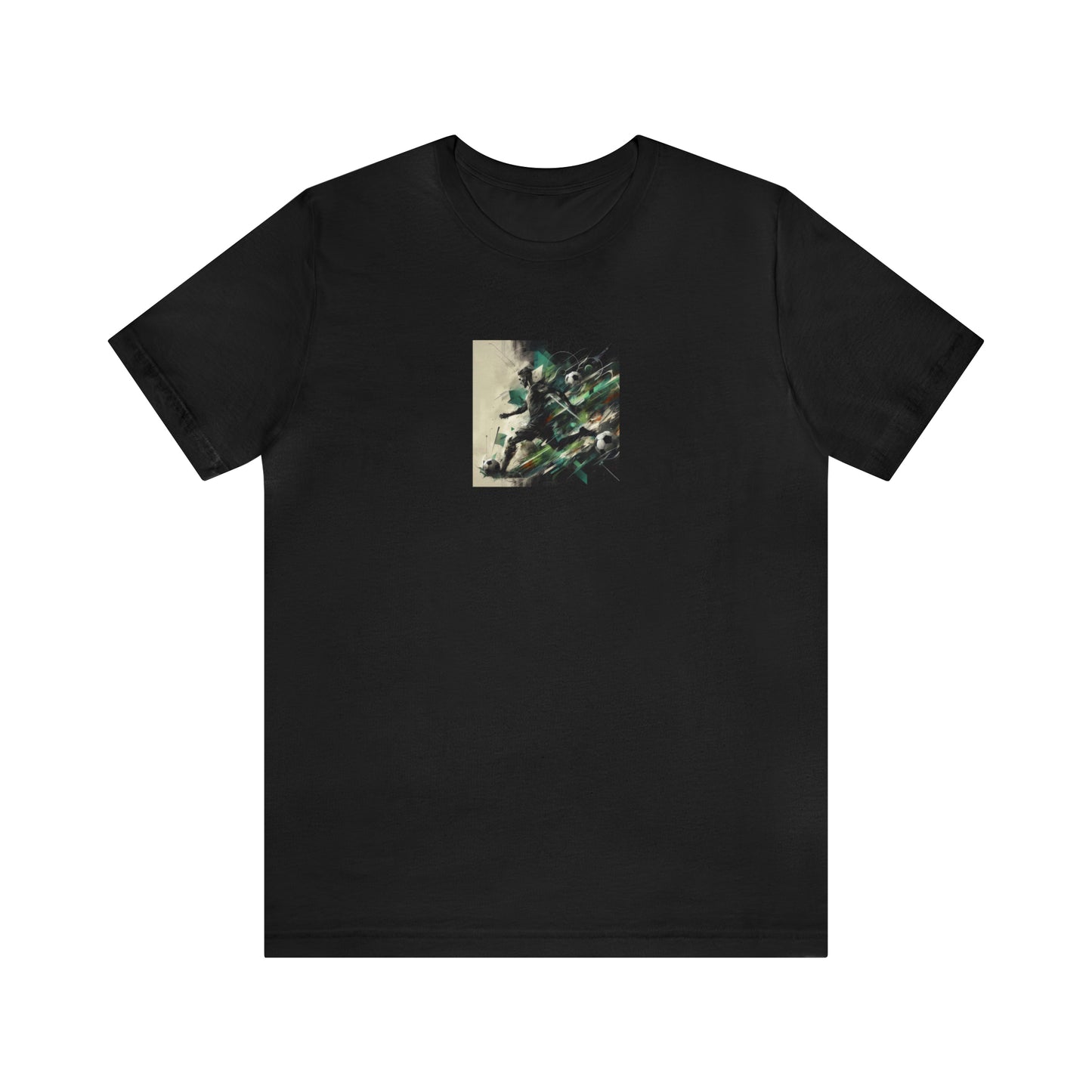 Emerald Abstract Football Tee - Unisex Jersey Short Sleeve Tee