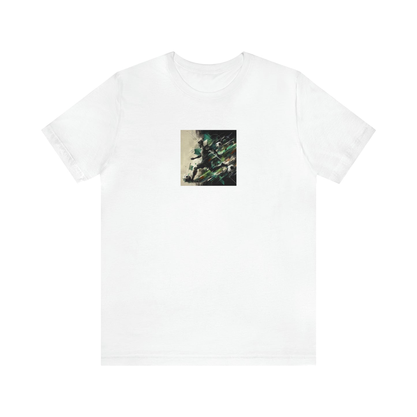 Emerald Abstract Football Tee - Unisex Jersey Short Sleeve Tee