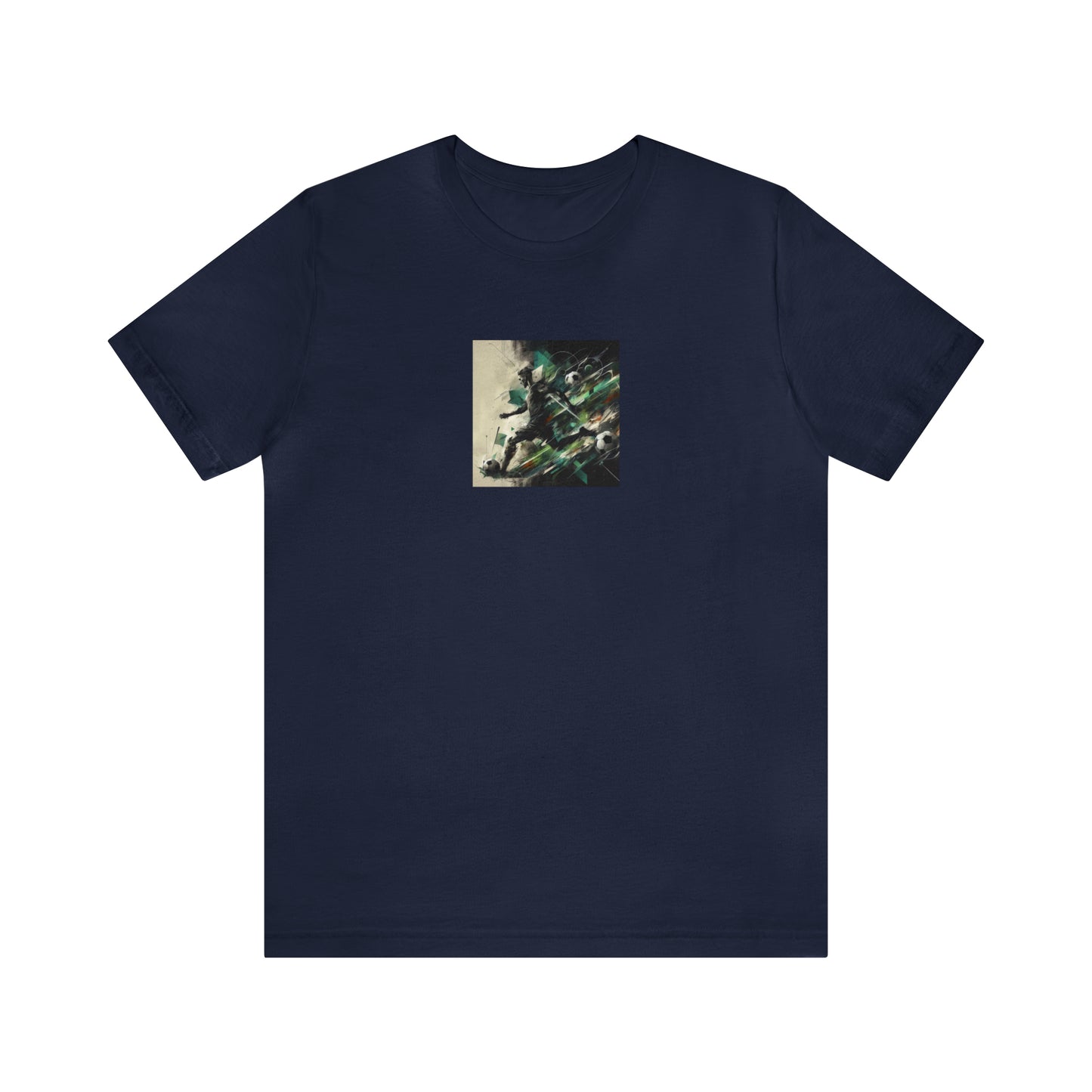 Emerald Abstract Football Tee - Unisex Jersey Short Sleeve Tee