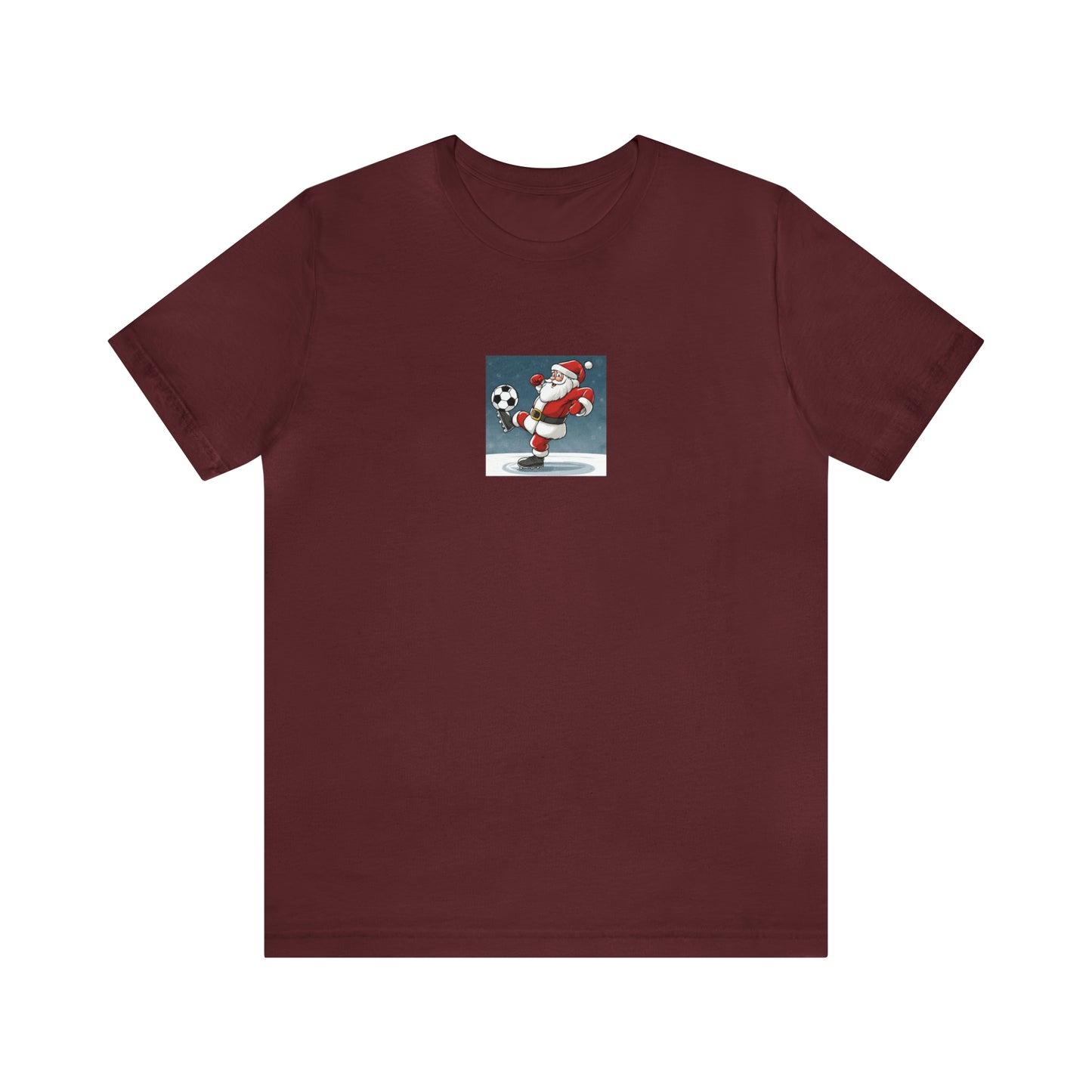 Santa Football Christmas Tee - Unisex Jersey Short Sleeve Tee