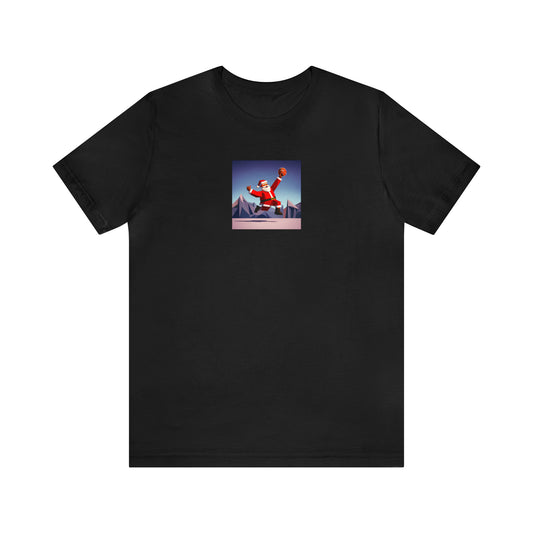 Dunking Santa Christmas Tee - Unisex Jersey Short Sleeve Tee
