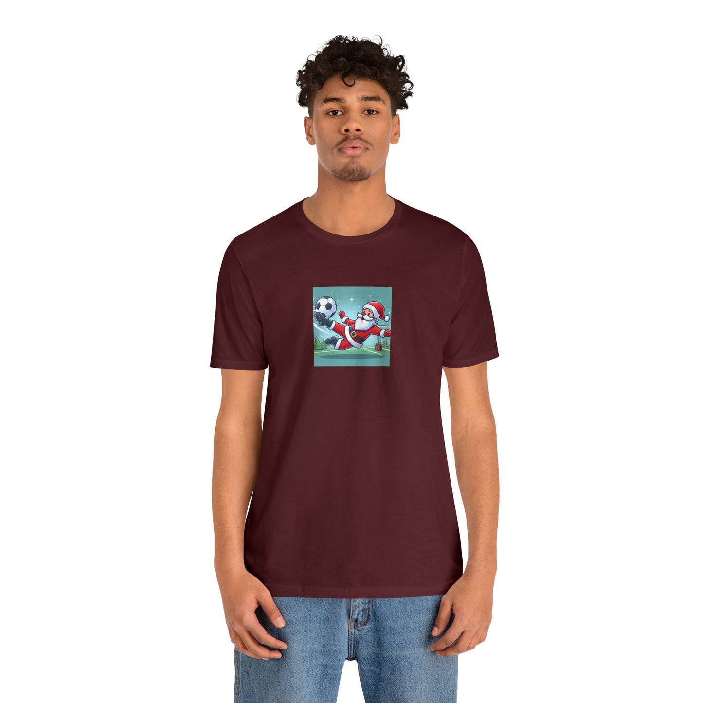 Santa Bicycle Kick Tee - Unisex Jersey Short Sleeve Tee