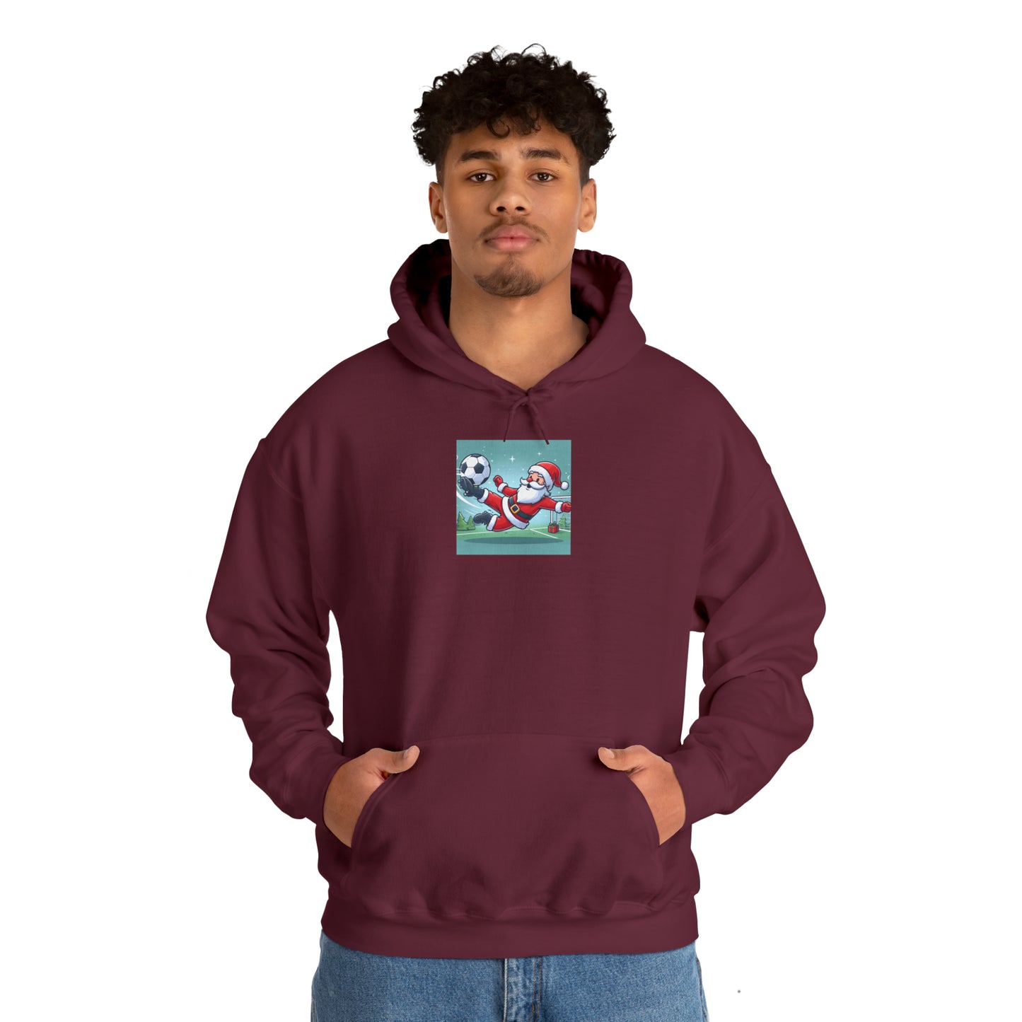 Santa Bicycle Kick Hoodie - Unisex Heavy Blend™ Hooded Sweatshirt