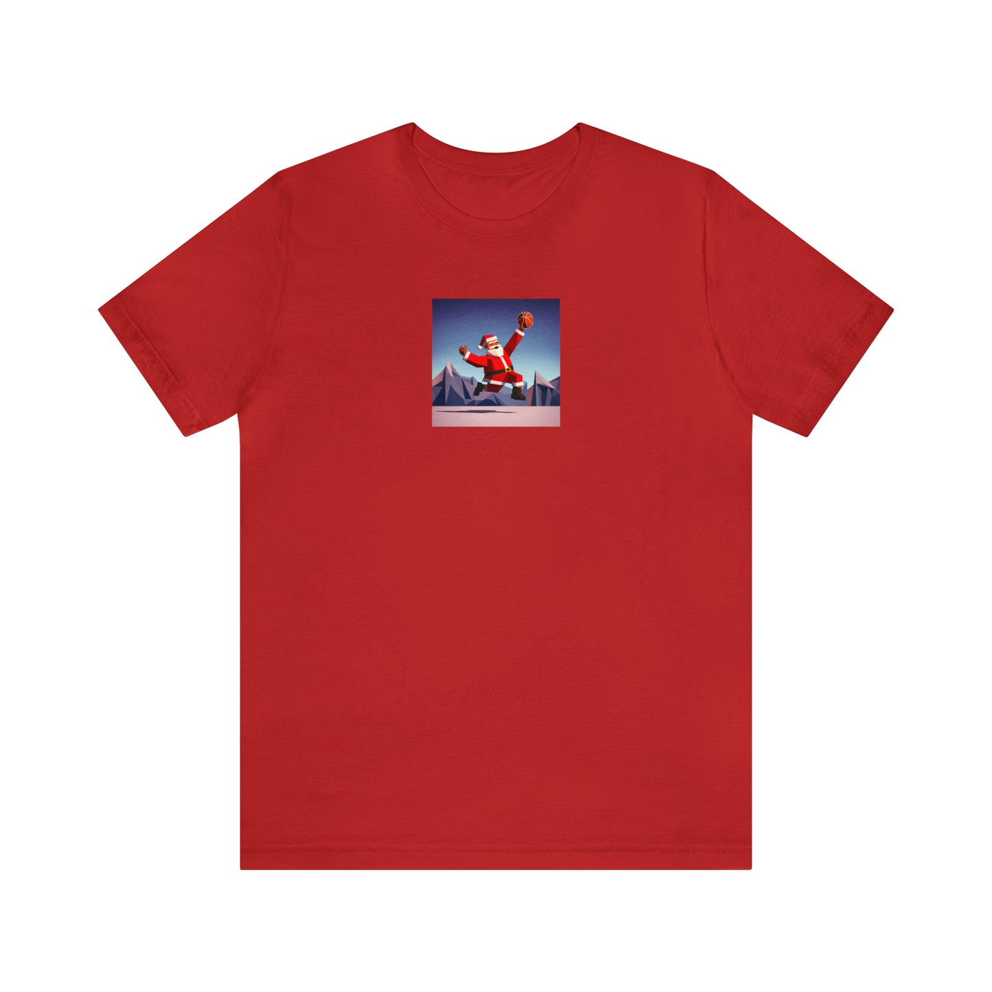 Dunking Santa Christmas Tee - Unisex Jersey Short Sleeve Tee