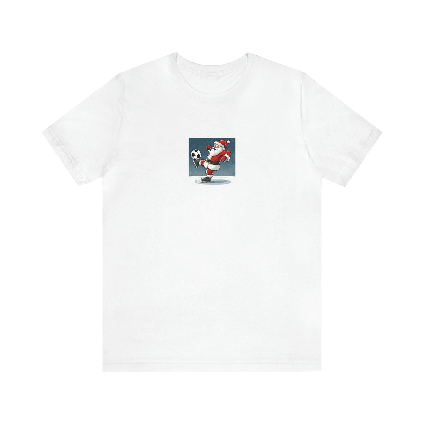 Santa Football Christmas Tee - Unisex Jersey Short Sleeve Tee