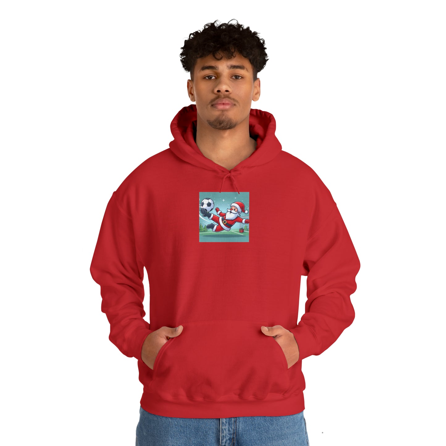 Santa Bicycle Kick Hoodie - Unisex Heavy Blend™ Hooded Sweatshirt