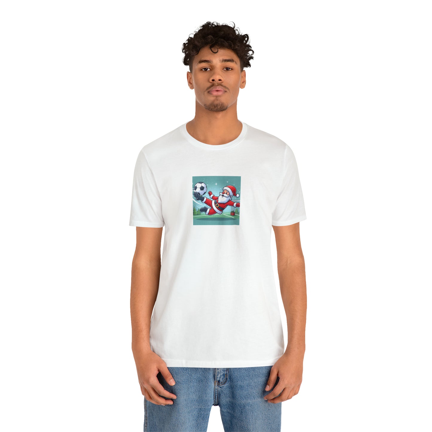 Santa Bicycle Kick Tee - Unisex Jersey Short Sleeve Tee