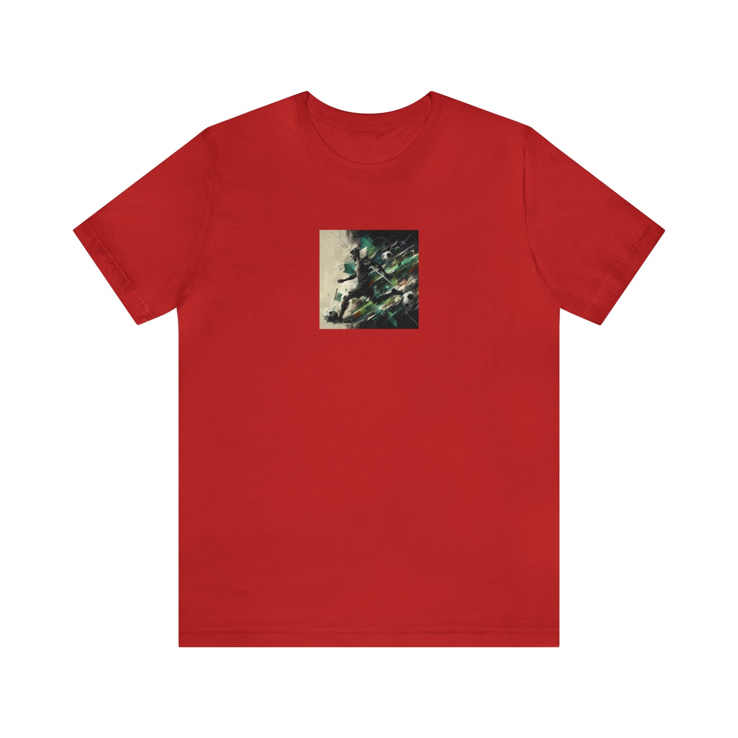 Emerald Abstract Football Tee - Unisex Jersey Short Sleeve Tee