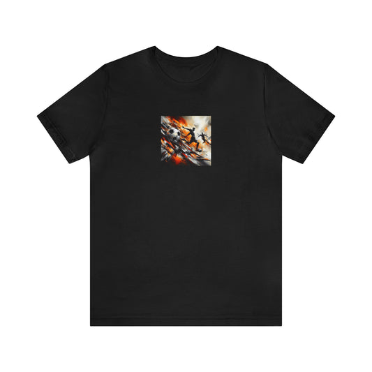 Marigold Abstract Football Tee - Unisex Jersey Short Sleeve Tee
